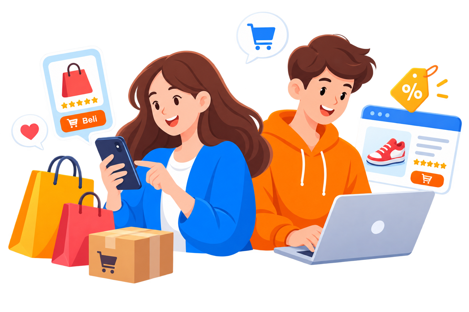Ilustrasi belanja MeHome